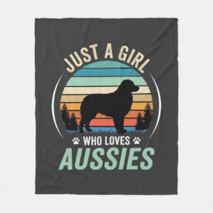 Australische Herdershond Liefhebber Retro Zonsonde Fleece Deken