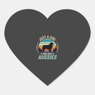 Australische Herdershond Liefhebber Retro Zonsonde Hart Sticker
