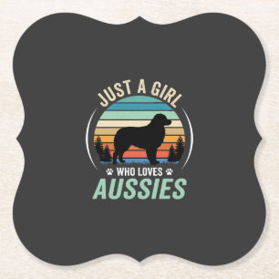 Australische Herdershond Liefhebber Retro Zonsonde Kartonnen Onderzetters