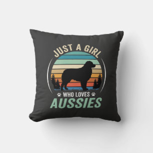 Australische Herdershond Liefhebber Retro Zonsonde Kussen