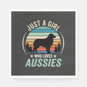 Australische Herdershond Liefhebber Retro Zonsonde Servet