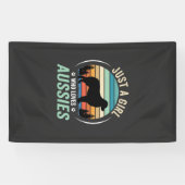 Australische Herdershond Liefhebber Retro Zonsonde Spandoek (Horizontaal)