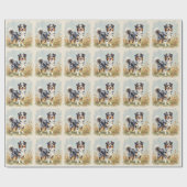 Australische Herdershond Merle Lange Staart Cadeaupapier (Vlak)