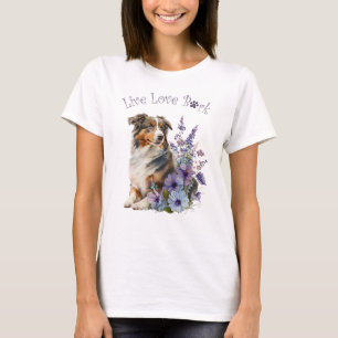 Australische Herdershond Moeder Bloem T-shirt