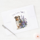 Australische Herdershond Moeder Bloem Vierkante Sticker (Envelop)