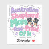 Australische Herdershond Moeder en Trots Grappige Sticker (Vel)