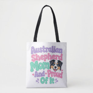 Australische Herdershond Moeder en Trots Grappige Tote Bag