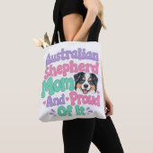Australische Herdershond Moeder en Trots Grappige Tote Bag (Dichtbij)