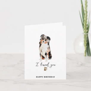 Australische Herdershond Moeder Puppy Huisdier Poo Kaart