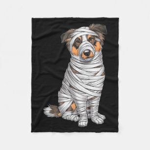 Australische Herdershond Mummie Hond Halloween Fleece Deken