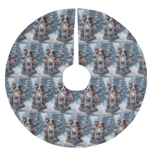 Australische Herdershond op Motorfiets Kerstmis Kerstboom Rok