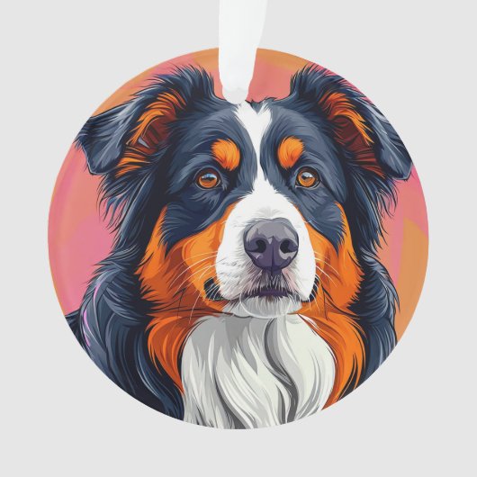 Australische herdershond ornament (voorkant)