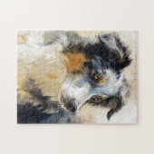 Australische herdershond portret legpuzzel (Horizontaal)