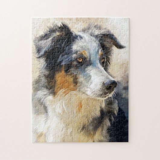 Australische herdershond portret legpuzzel (Verticaal)