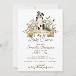 Australische Herdershond Puppy Baby Shower Kaart