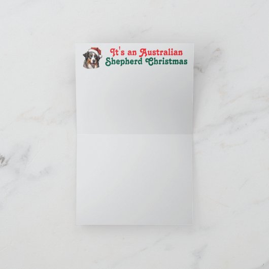 Australische Herdershond Rendier Feestdagen Kaart (Binnen)