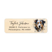 Australische Herdershond Retouradres Etiket (Voorkant)