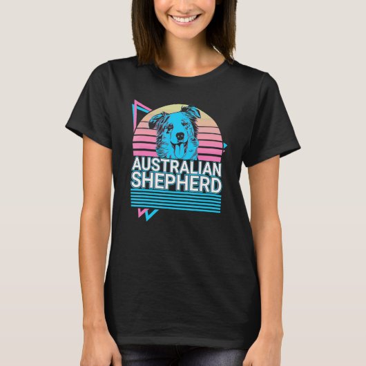 Australische Herdershond Retro T-shirt (Voorkant)