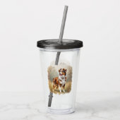 Australische Herdershond Rode Merle Aussie Acryl Drinkbeker (Achterkant)