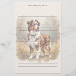Australische Herdershond Rode Merle Aussie Briefpapier
