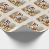 Australische Herdershond Rode Merle Aussie Cadeaupapier (Hoek)