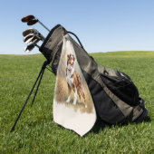 Australische Herdershond Rode Merle Aussie Golfhanddoek (Groen)