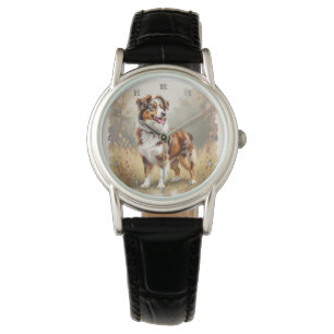 Australische Herdershond Rode Merle Aussie Horloge