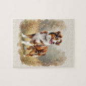 Australische Herdershond Rode Merle Aussie Legpuzzel (Horizontaal)