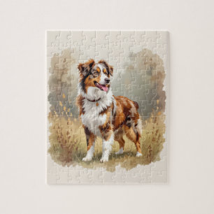 Australische Herdershond Rode Merle Aussie Legpuzzel