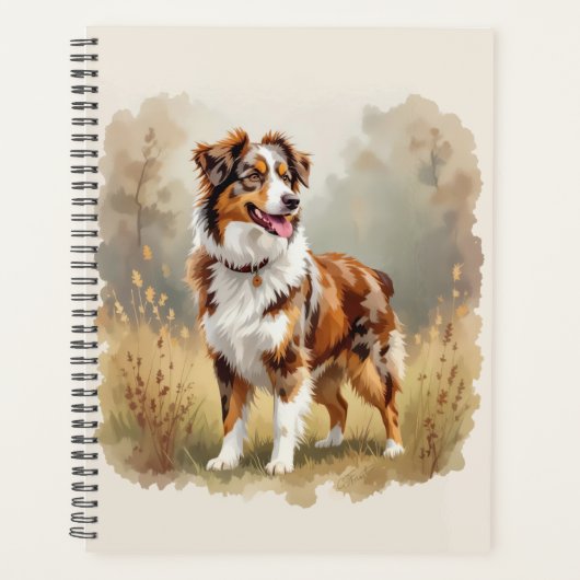 Australische Herdershond Rode Merle Aussie Planner (Voorkant)