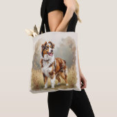 Australische Herdershond Rode Merle Aussie Tote Bag (Dichtbij)