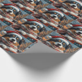 Australische Herdershond Roller Coaster Kerstmis Cadeaupapier (Hoek)