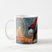 Australische Herdershond Roller Coaster Kerstmis Koffiemok (Links)