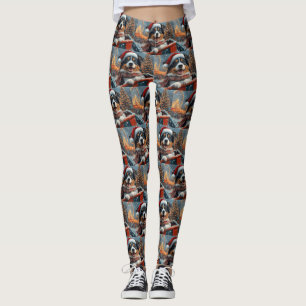 Australische Herdershond Roller Coaster Kerstmis Leggings
