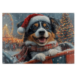 Australische Herdershond Roller Coaster Kerstmis Snijplank