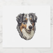 Australische herdershond sparkling wijnetiket (Enkel label)