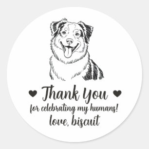 Australische Herdershond Trouw Favor Stickers