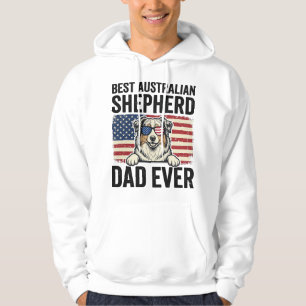 Australische Herdershond Vader Patriottisch Vintag Hoodie
