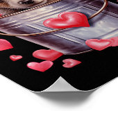 Australische Herdershond Valentijnsdag Puppy Liefd Poster (Hoek)