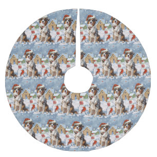 Australische Herdershond Winter Wonderland Kerstmi Kerstboom Rok