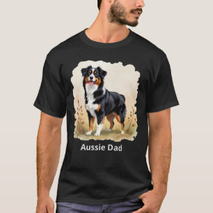Australische Herdershond Zwarte Driekleur Aussie V T-shirt
