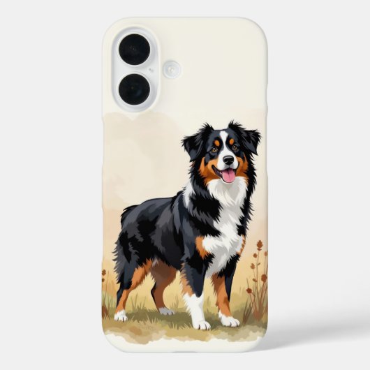 Australische Herdershond Zwarte Driekleurige Aussi Case-Mate iPhone Case (Achterkant)