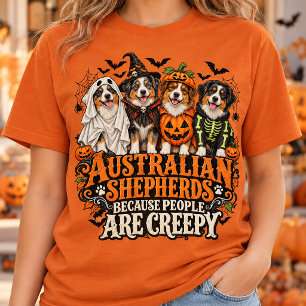 Australische Herdershonden Mensen Griezelig Hallow T-shirt
