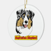 Australische herdersierplant keramisch ornament (Links)