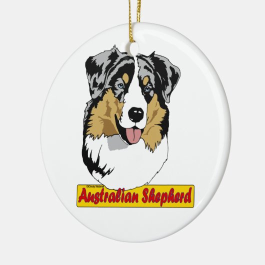 Australische herdersierplant keramisch ornament (Links)