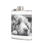 australische herderspuppy bw heupfles (Links)