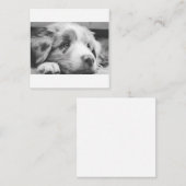 australische herderspuppy bw notitiekaartje (Voorkant / Achterkant)