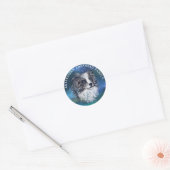 Australische herdertekening ronde sticker (Envelop)