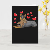 Australische hond van de rundveestapel met een sto kaart (Gele Bloem)