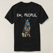 Australische hond van jonge runderen Oogmensen Oog T-shirt (Design voorkant)